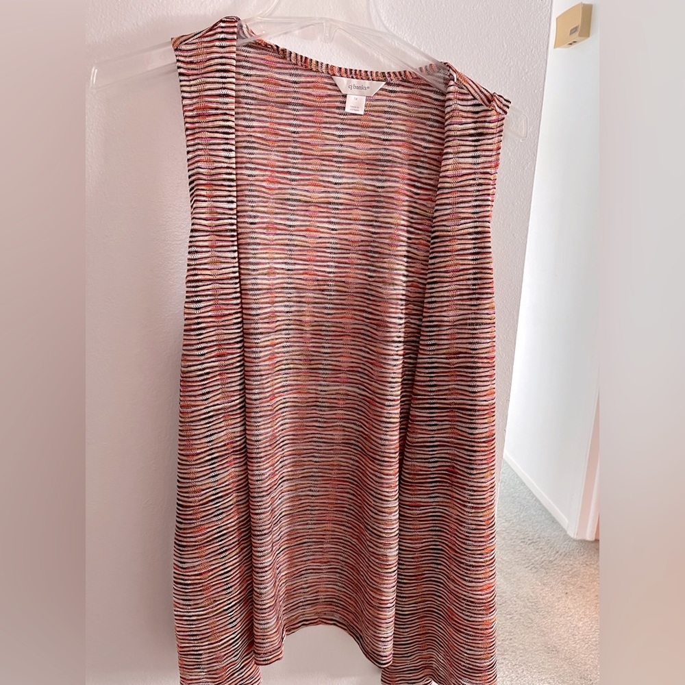 Christopher and banks 2x multicolored striped sweater vest.